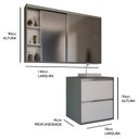 Ver imagem 3 de Gabinete e Espelheira 70cm Plena Versati Elite Verde/Branco