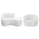 Ver imagem 2 de Kit Divã Recamier Orgânico Marrocos 150cm Lado Direito e 1 Poltronas Amore Bouclé