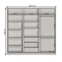 Ver imagem 4 de Guarda-Roupa 3 Portas de Correr 1 com Espelho 3 Gavetas Altis Branco