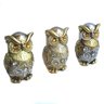 Trio de Coruja Decorativa Em Resina inteligência Sabedoria Conhecimento Reflexão Sorte professor mes - 2