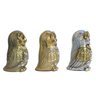 Trio de Coruja Decorativa Em Resina inteligência Sabedoria Conhecimento Reflexão Sorte professor mes - 4
