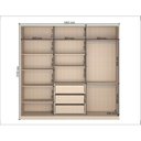 Ver imagem 4 de Guarda-Roupa Casal com Espelho 3 Portas de Correr Branco/Noce