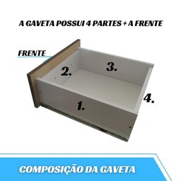Fruteira com Balcão 3 Cestos com Rodízio - Bella Vercelli 200:Bianco - 3