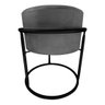 Puff Argola Redondo Cinza Base Metal Preta - 1