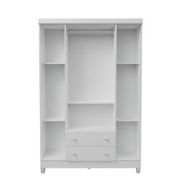 Quarto de Bebê Gabrielle Berço 3 em 1 Guarda Roupa 4 Portas Cômoda Infantil Branco Carolina Baby - 9