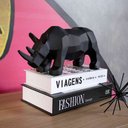 Ver imagem 2 de Escultura Decorativa Rinoceronte em Resina Preto Mate 15,5x31cm - D’Rossi