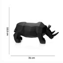 Ver imagem 5 de Escultura Decorativa Rinoceronte em Resina Preto Mate 15,5x31cm - D’Rossi