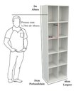 Ver imagem 5 de Armário Colmeia Mirela M26 100% Mdf (closet Lojas Expositor) Vetorial Móveis Branco