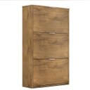 Ver imagem 1 de Sapateira Armário Organizador Basculante 18 Pares 3 Portas:castanho