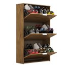Ver imagem 4 de Sapateira Armário Organizador Basculante 18 Pares 3 Portas:castanho