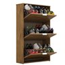 Sapateira Armário Organizador Basculante 18 Pares 3 Portas:castanho - 4
