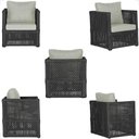 Ver imagem 5 de Mesa e 4 Poltronas Madri Corda Náutica Estofado 3 Trama Preto