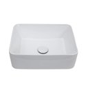 Ver imagem 1 de Cuba de Apoio para Banheiro Retangular Louça Cerâmica Galena Pingoo.casa - Branco