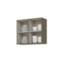 Ver imagem 4 de Armário Aéreo para Cozinha 02 Portas 80cm Connect Henn Marrom/Duna/Cristal