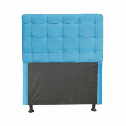 Cabeceira Dama 1,40 Cm Cama Box Casal Suede Azul Turquesa