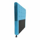 Ver imagem 3 de Cabeceira Dama 1,40 Cm Cama Box Casal Suede Azul Turquesa