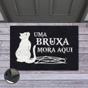 Ver imagem 1 de Tapete Capacho Bruxa Estrela Cinco 60x40 Pentagrama Hallowen