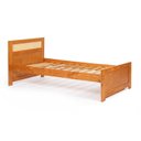 Ver imagem 2 de Cama de Solteiro Madeira Maciça com Palha Natural Castanho Claro