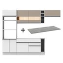 Ver imagem 1 de Cozinha Completa Branca com Armário e Balcão + Tampo Madesa