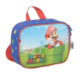Kit Mochila com Rodas + Lancheira Térmica Infantil Super Mario Vermelho - Luxcel - 3