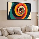 Ver imagem 2 de Quadro Decorativo Espiral Colorido Abstrato - 50x70cm:moldura Preta