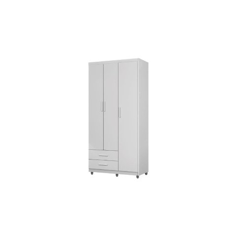 Roupeiro / Guarda Roupas Ti Solteiro 3 Portas Cor Branco