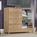 Ver imagem 4 de Comoda Gisele 4 Gavs 2 Portas