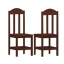 Ver imagem 2 de Kit com 2 Cadeiras de Jantar Madeira Maciça Safira Castanho sem Estofado