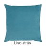 Kit 2 Capas para Almofada Drapeada em Veludo Quadrada 43x43 com Enchimento 50x50 Cor:azul Turquesa - 5