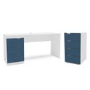 Ver imagem 1 de Conjunto Mesa de Escritório e Gaveteiro 4 Gavetas 203cm Porto Politorno Móveis