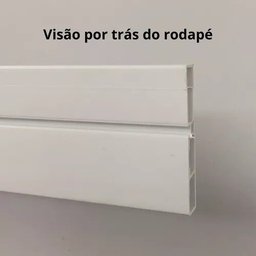 Moldura Roda Pé Rodapé Branco Pvc 7 Cm - 10 Metros - 4