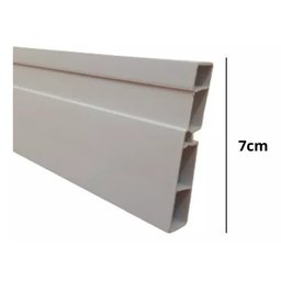 Moldura Roda Pé Rodapé Branco Pvc 7 Cm - 10 Metros - 3