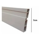 Ver imagem 3 de Moldura Roda Pé Rodapé Branco Pvc 7 Cm - 10 Metros