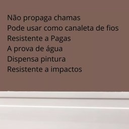Moldura Roda Pé Rodapé Branco Pvc 7 Cm - 10 Metros - 6