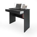 Ver imagem 2 de Escrivaninha Mesa de Computador com 1 Gaveta e Prateleira Organizadora para Quarto ou Escritório