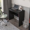 Ver imagem 5 de Escrivaninha Mesa de Computador com 1 Gaveta e Prateleira Organizadora para Quarto ou Escritório