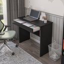Ver imagem 6 de Escrivaninha Mesa de Computador com 1 Gaveta e Prateleira Organizadora para Quarto ou Escritório