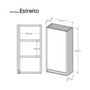 Ver imagem 4 de Armário Multiuso Aéreo para Lavanderia 1 Porta 2 Prateleiras MDP 30cm Nogal Mercado