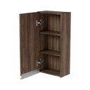 Ver imagem 2 de Armário Multiuso Aéreo para Lavanderia 1 Porta 2 Prateleiras MDP 30cm Nogal Mercado
