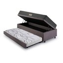 Ver imagem 4 de Bicama Box Baú Solteiro com Colchão Dual Firm Ecoflex Suede Cinza 88x188