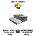 Ver imagem 7 de Bicama Box Baú Solteiro com Colchão Dual Firm Ecoflex Suede Cinza 88x188