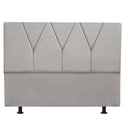 Ver imagem 1 de Cabeceira Estofada King 195CM Jade Suede Cinza Claro - D A DECOR D&A Decor