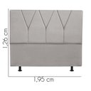 Ver imagem 2 de Cabeceira Estofada King 195CM Jade Suede Cinza Claro - D A DECOR D&A Decor