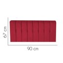 Ver imagem 2 de Painel Estofada Kiara 90cm Solteiro Box Quarto Corino Vermelho - Gat Magazine