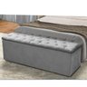 Calçadeira Recamier Baú Casal Queen 160cm Sofia Suede Cinza - 2
