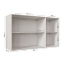 Ver imagem 2 de Armário Aéreo 3 Portas 120cm Arizona CabeCasa MadeiraOriginals Branco/Cinza