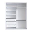 Ver imagem 6 de Guarda-Roupa 2 Portas de Correr 2 com Espelho 3 Gavetas Zira Branco