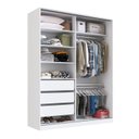 Ver imagem 5 de Guarda-Roupa 2 Portas de Correr 2 com Espelho 3 Gavetas Zira Branco