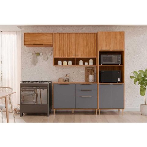 Cozinha Modulada Mgm 4 Peças Divina C4p263 Cinamomo/titanium