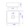 Cuba de Apoio Deca Slim 40x40 L.11040.26 Quadrada Barbante - 5